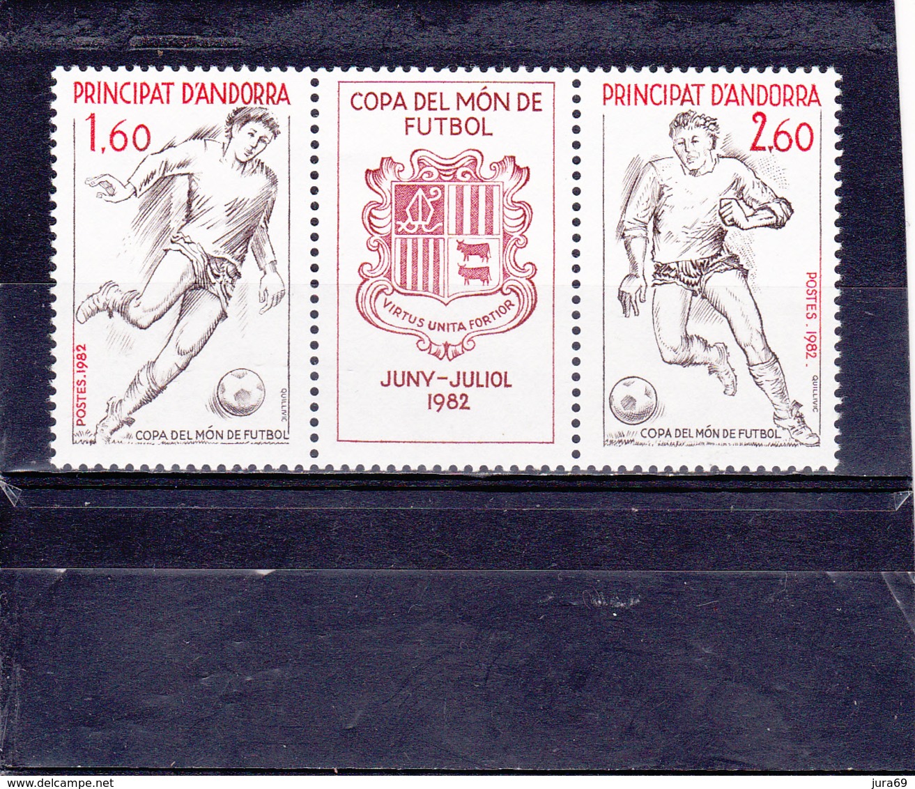 Andorre Français Neuf ** 1982 N° 302A  Sport. Tryptique Coupe Du Monde De Football - Unused Stamps