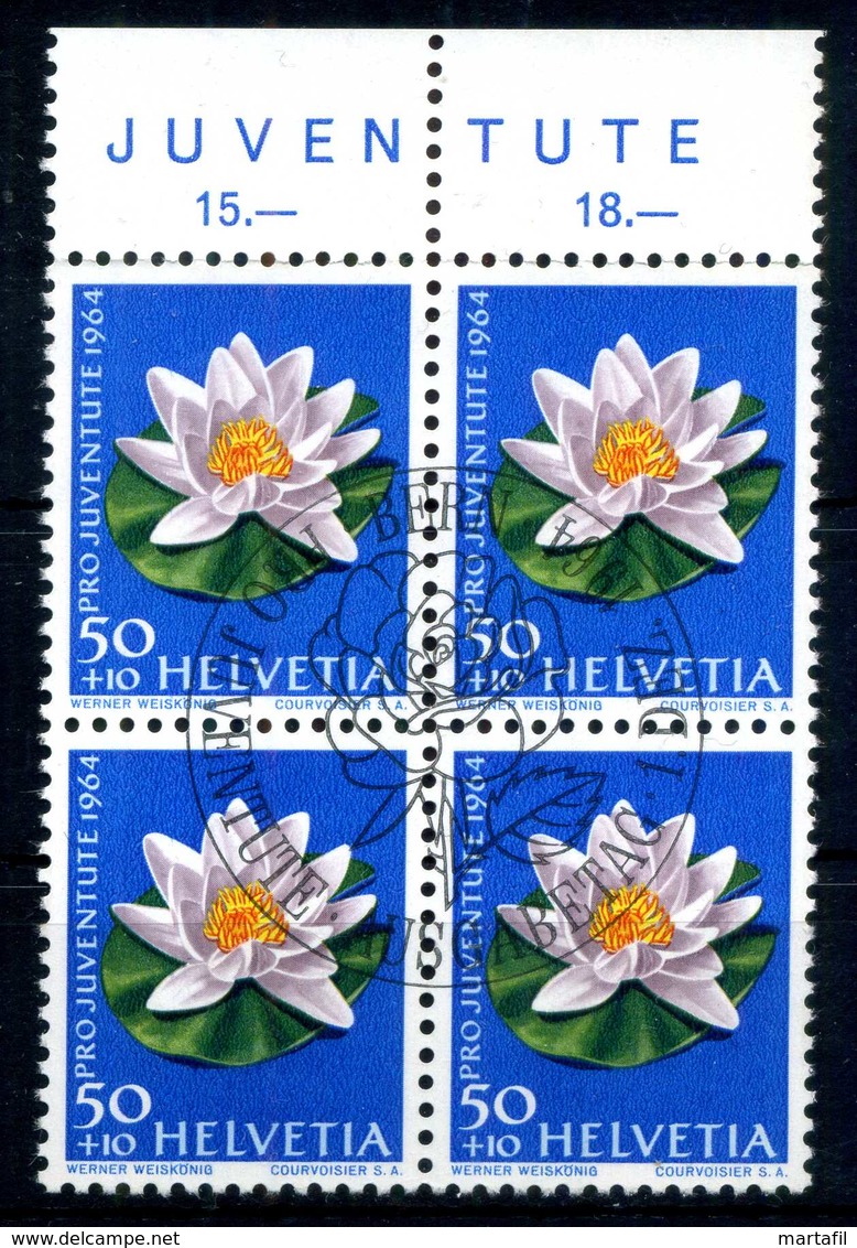 1964 SVIZZERA N.742 USATO Block Of 4 - Usati