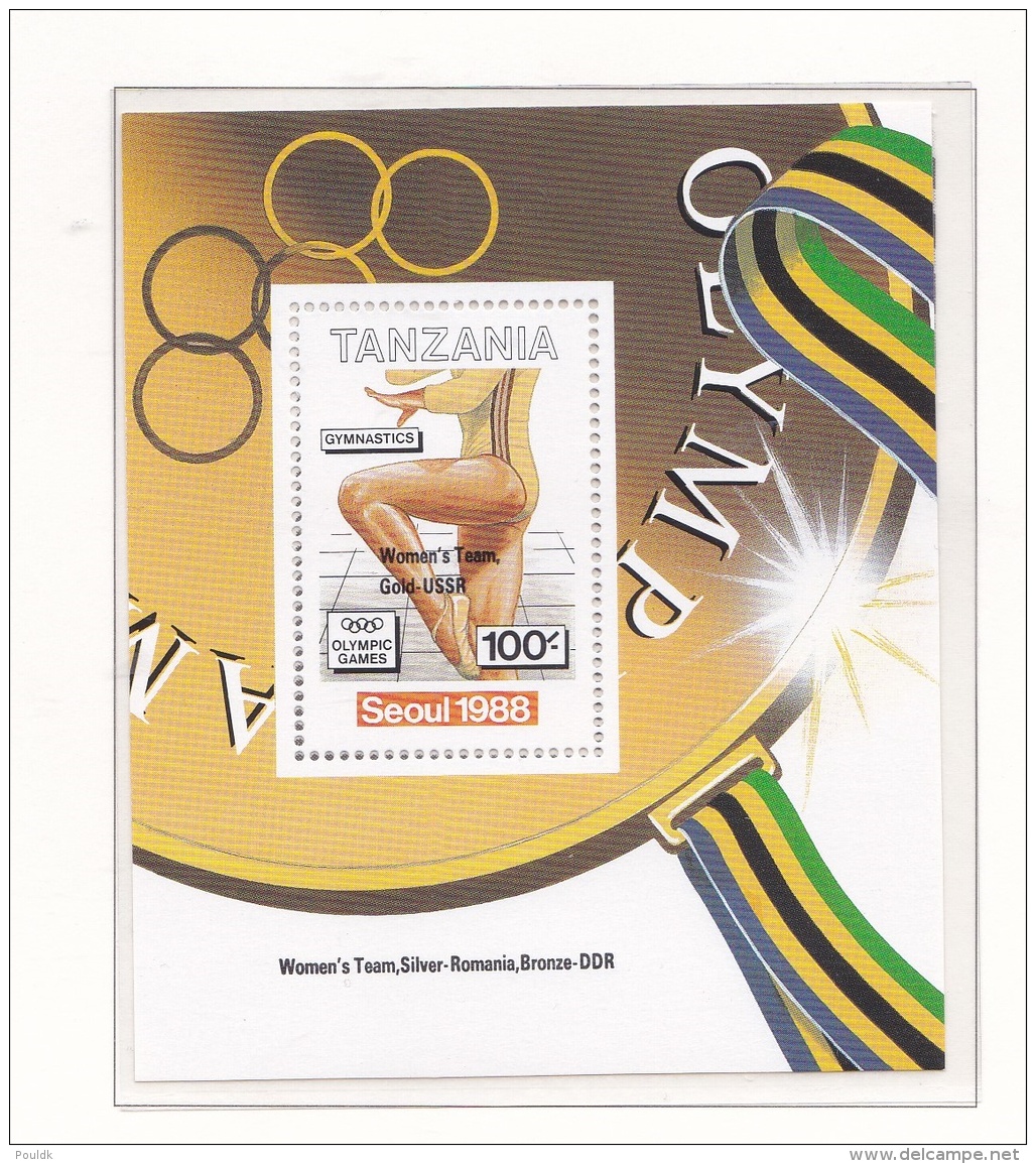 Tanzania 1988 Olympic Summer Games In Seoul, Corea - Souvenir Sheet Overprinted MNH/**  (H43) - Verano 1988: Seúl