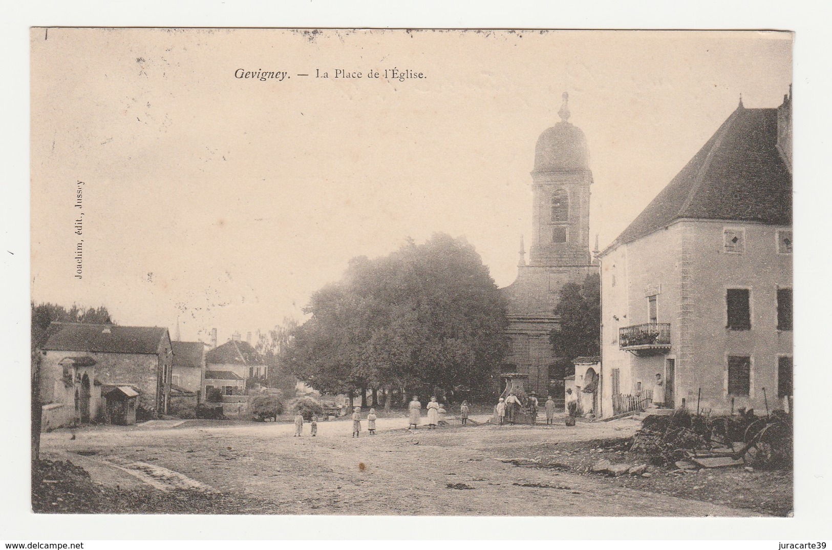 Gevigney.70.Haute-Saône.La Place De L'Eglise.1909 - Other & Unclassified