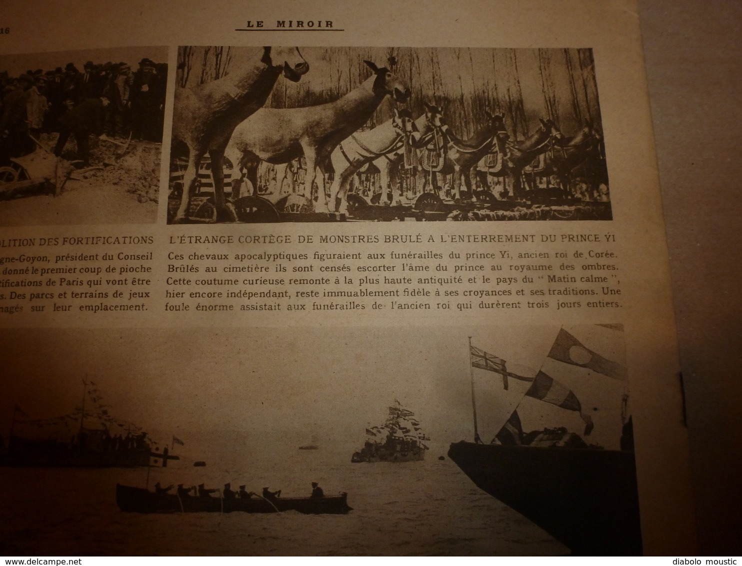 1919 LE MIROIR:Armée rouge;Japonais à Marseille;La PACKARD;Lutte contr sous-marins;DEUTSCHLAND II à Cherbourg;London;etc