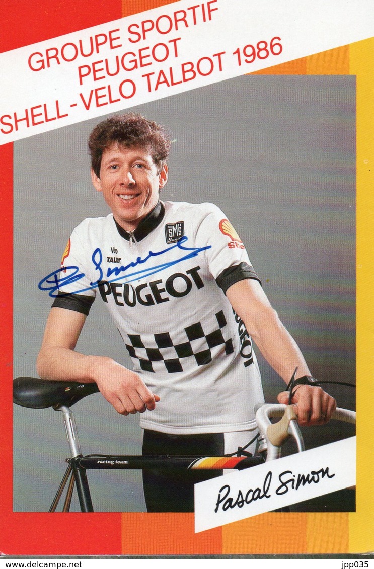 CYCLISME TOUR  DE  FRANCE    AUTOGRAPHE   PASCAL SIMON - Cycling