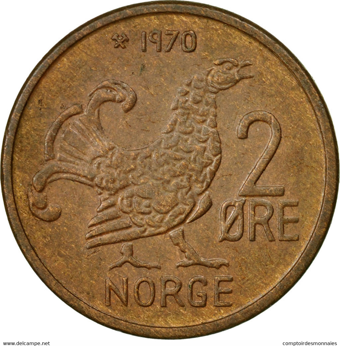 Monnaie, Norvège, Olav V, 2 Öre, 1970, TTB, Bronze, KM:410 - Norvège
