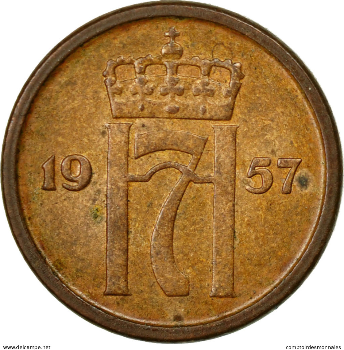 Monnaie, Norvège, Haakon VII, Ore, 1957, TTB, Bronze, KM:398 - Norvège