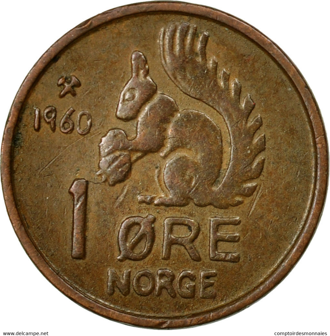 Monnaie, Norvège, Olav V, Ore, 1960, TTB, Bronze, KM:403 - Norvège