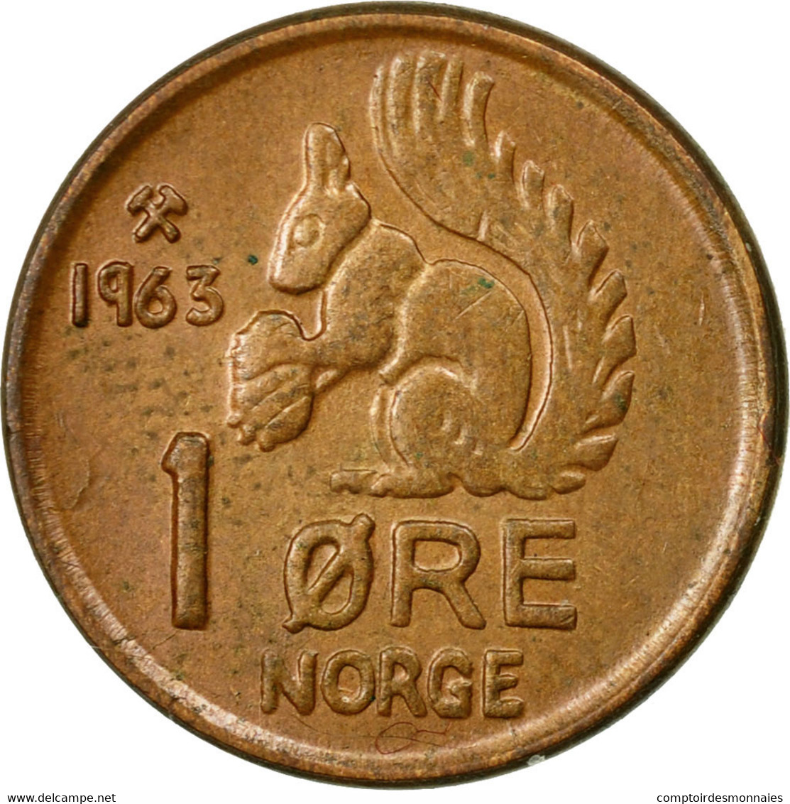 Monnaie, Norvège, Olav V, Ore, 1963, TTB, Bronze, KM:403 - Norvège