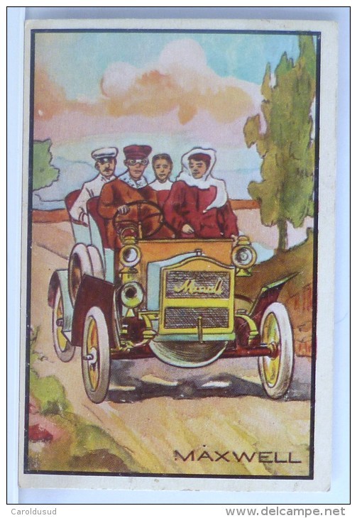 CHROMO Systeme COLLECTOR N° 32 ANTIQUE VOITURE  MAXWELL DOS EXPLICATION IMAGE 3D BOWMAN GUM B.G.H.L.I. 1953 U.S.A. - Autos