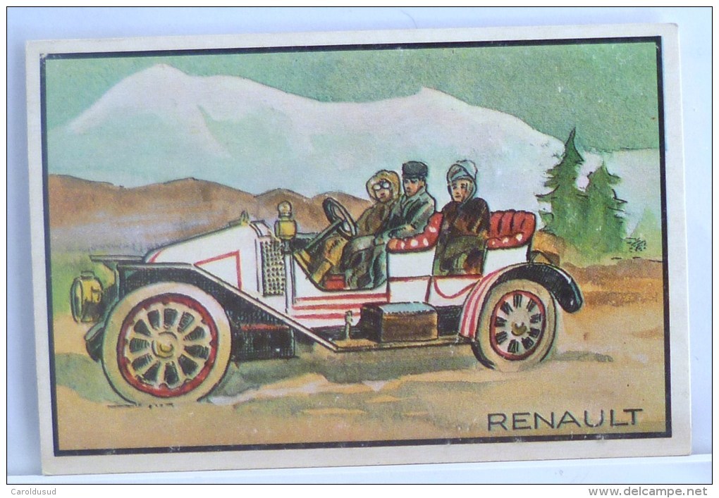 CHROMO Systeme COLLECTOR N° 40 ANTIQUE AUTO VOITURE RENAULT EXPLICATION IMAGE 3D BOWMAN GUM B.G.H.L.I. 1953 U.S.A. - Voitures