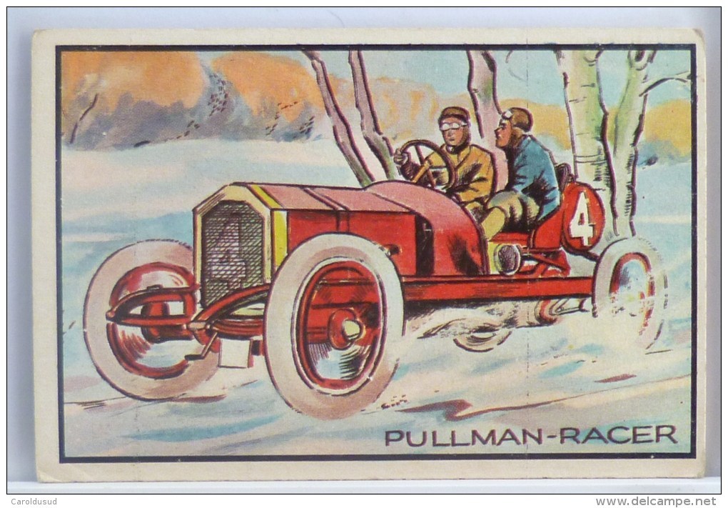 CHROMO Systeme ORIGINAL COLLECTOR N° 3 ANTIQUE AUTOS PULLMAN RACER EXPLICATION  DOS 3D BOWMAN GUM B.G.H.L.I. 1953 U.S.A. - Automobili