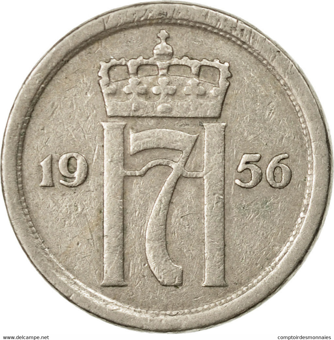 Monnaie, Norvège, Haakon VII, 25 Öre, 1956, TTB, Copper-nickel, KM:401 - Norvège