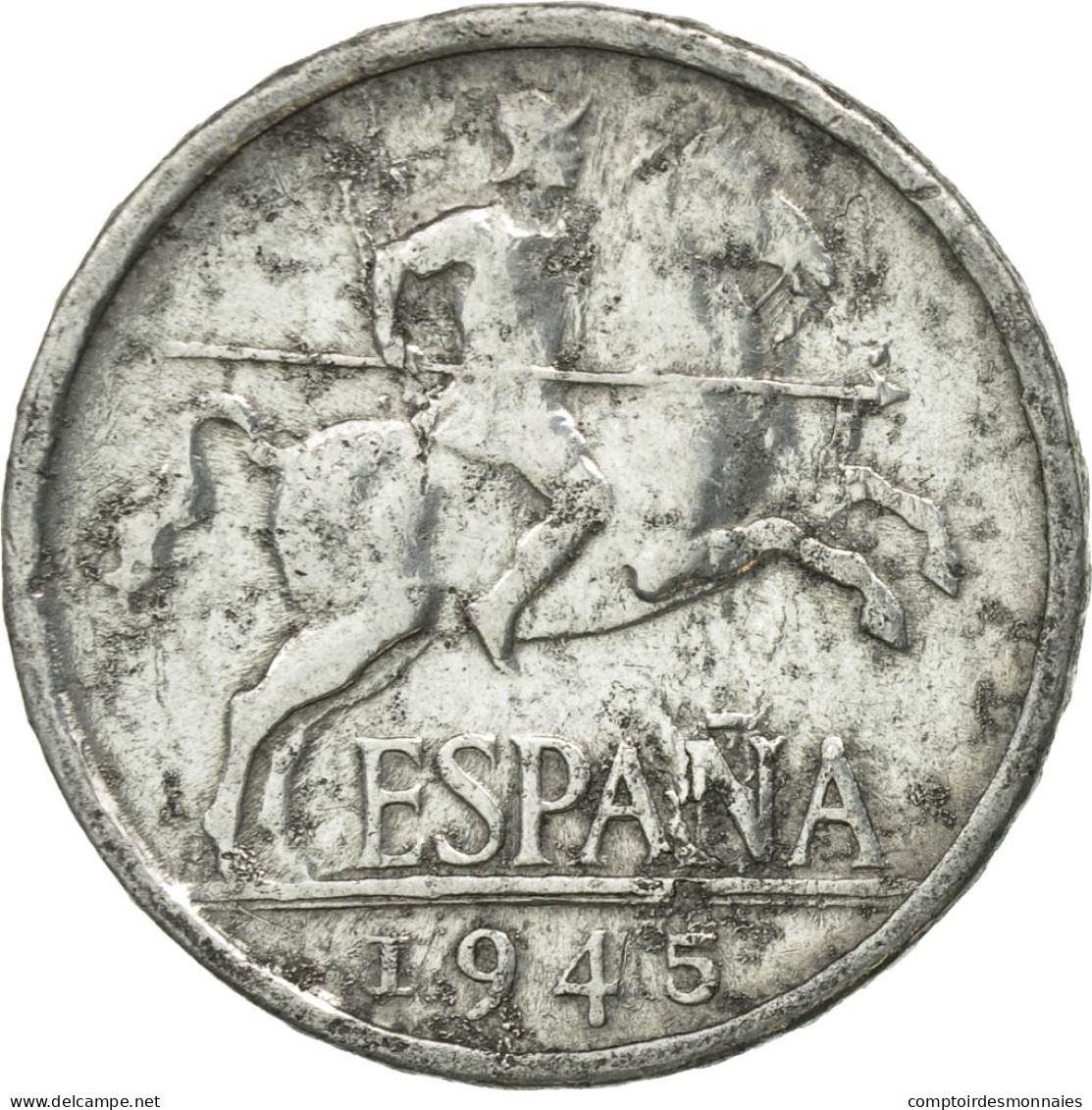 Monnaie, Espagne, 5 Centimos, 1945, TB, Aluminium, KM:765 - 5 Centimos