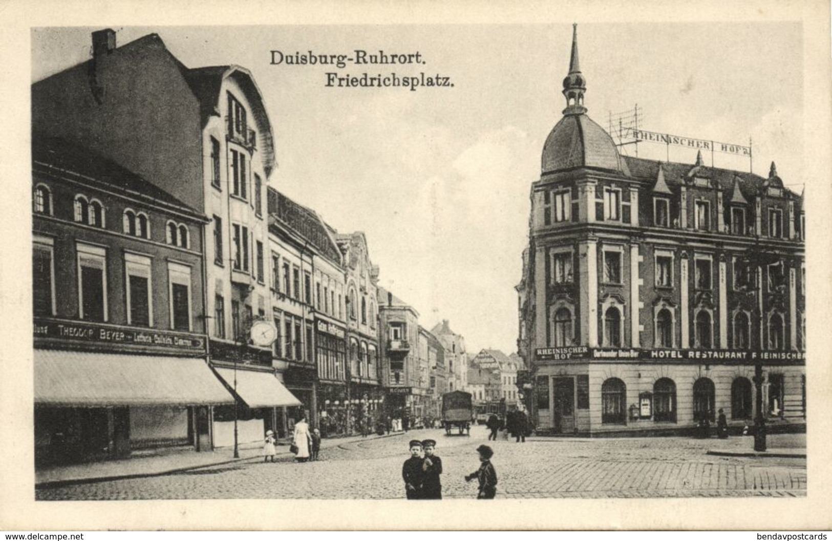 RUHRORT, Duisburg, Friedrichsplatz, Rheinischer Hof (1915) AK - Other & Unclassified