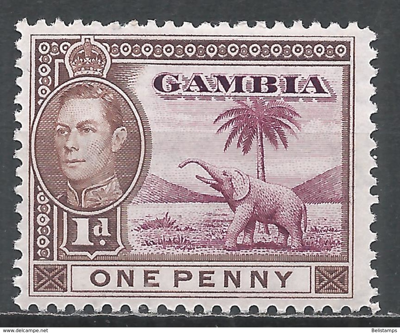 Gambia 1932. Scott #133 (M) King George VI And Elephant * - Gambie (...-1964)