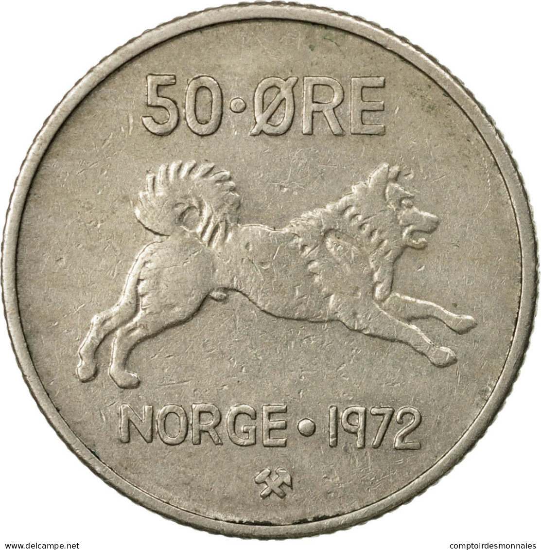 Monnaie, Norvège, Olav V, 50 Öre, 1972, TTB, Copper-nickel, KM:408 - Norvège