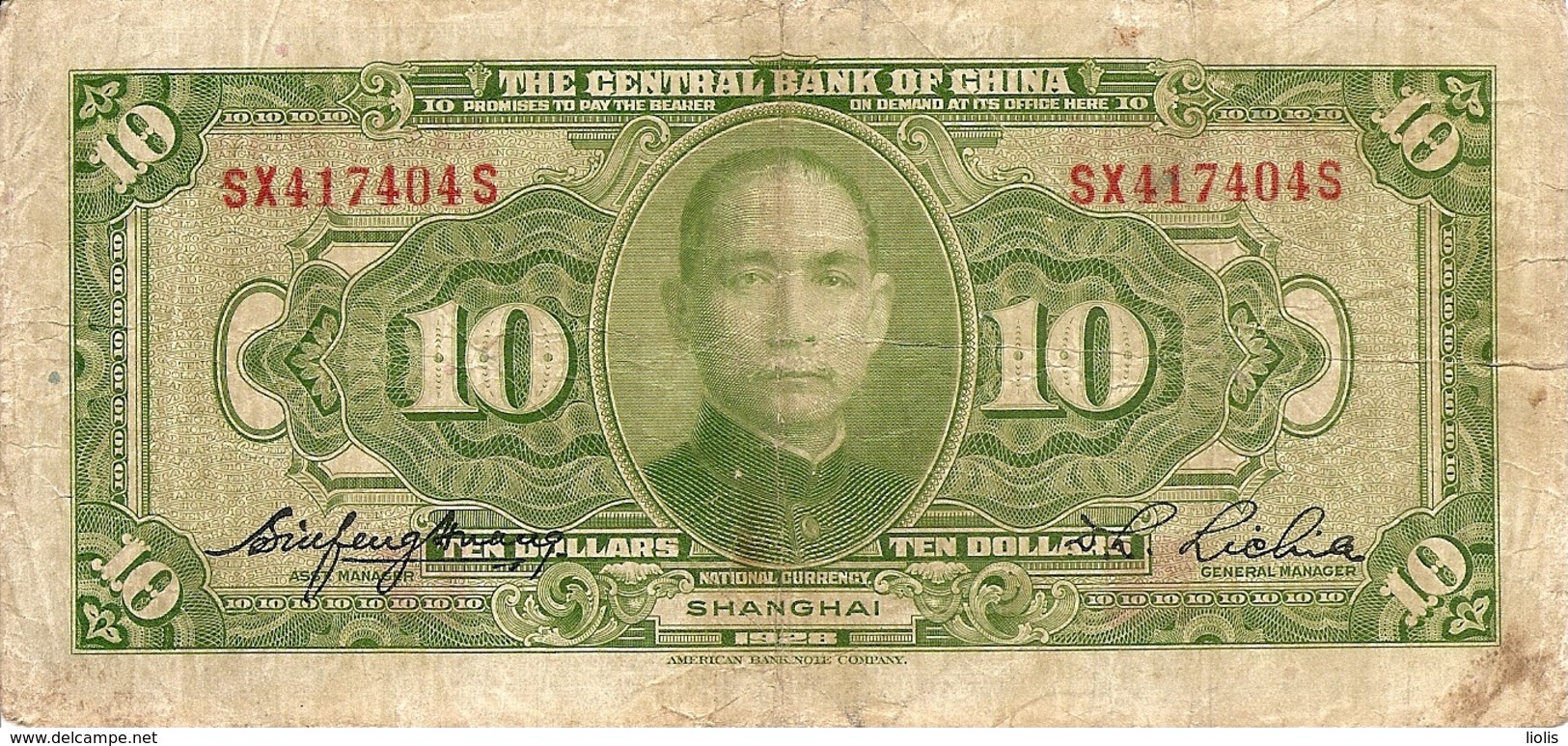 China   10 Dollars  1928 - Cina