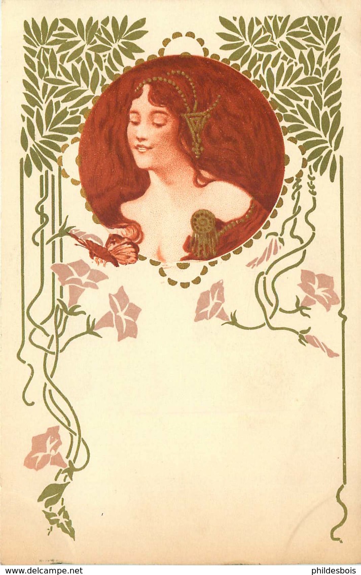 ILLUSTRAEUR Style KIRCHNER ART NOUVEAU FEMME (début Siecle ) - Voor 1900