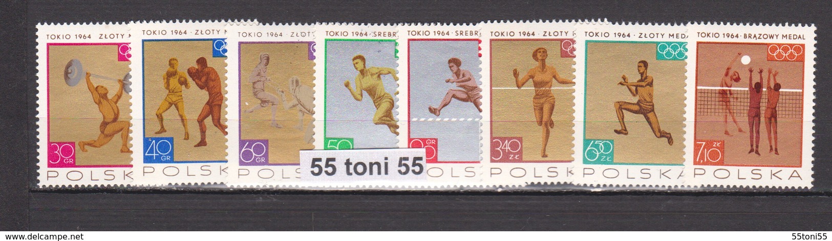 1965 Olymp. Medaillen Polens In Tokio  Mi- 1623/30, 8v.- MNH   Poland - Summer 1964: Tokyo