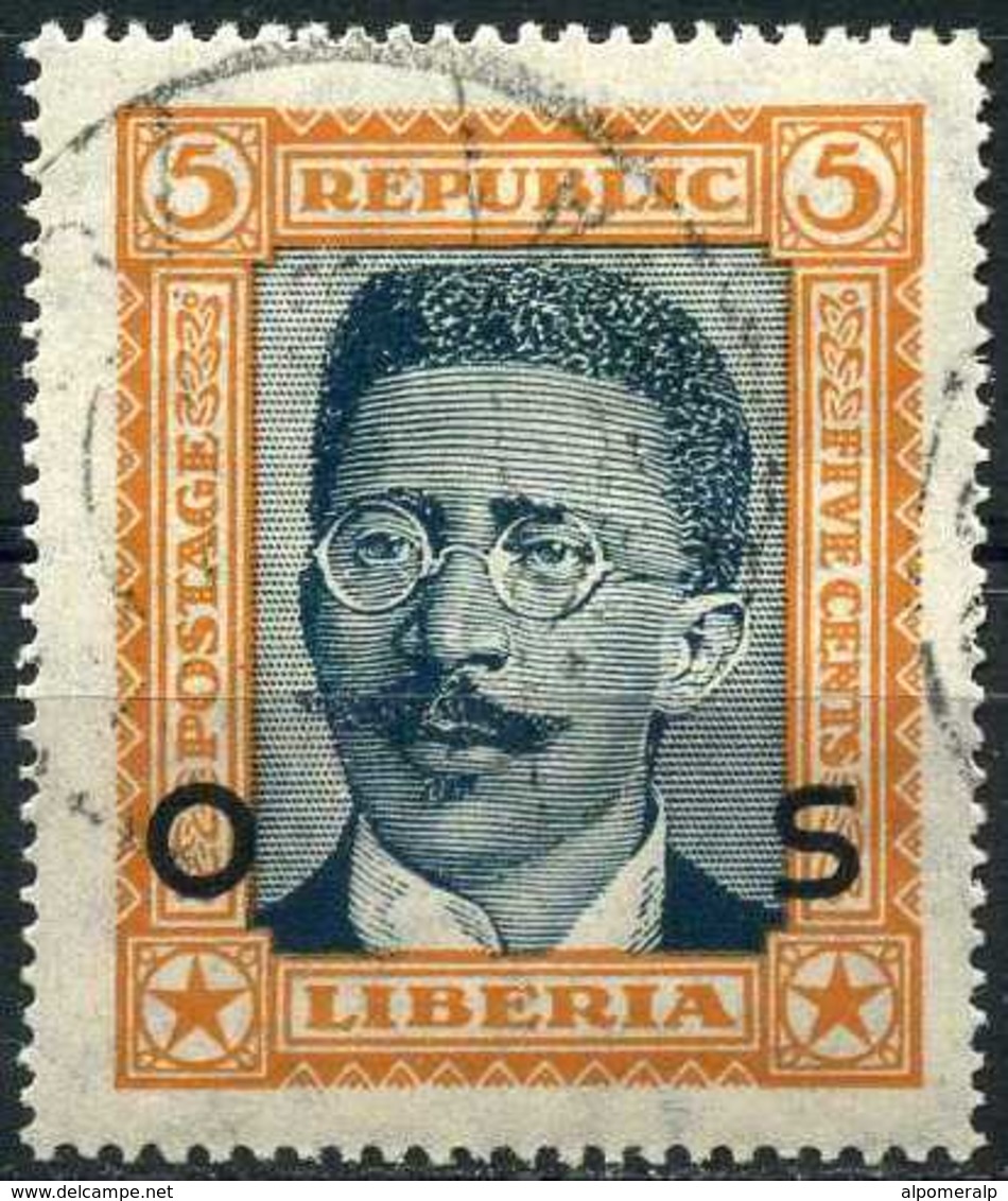 LIBERIA 1923 - [Official Stamps / Dienstmarken] Mi. 138 O, President C.D.B. King (1878-1961) | Overprinted. - Liberia