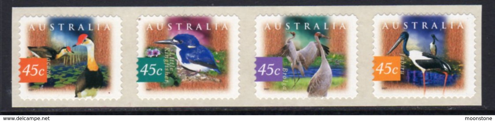 Australia 1997 Fauna & Flora II, Wetland Birds Self-adhesive Strip Of 4, MNH, SG 1687/90 - Ungebraucht