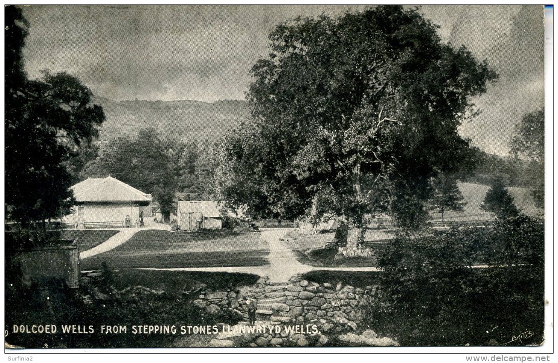 BRECONSHIRE -  DOLCOED WELLS FROM STEPPING STONES LLANWRTYD WELLS 1908 Pow33 - Breconshire