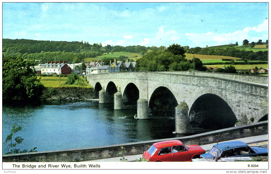 RADNORSHIRE -  BUILTH WELLS - THE BRIDGE AND RIVER WYE Pow76 - Radnorshire