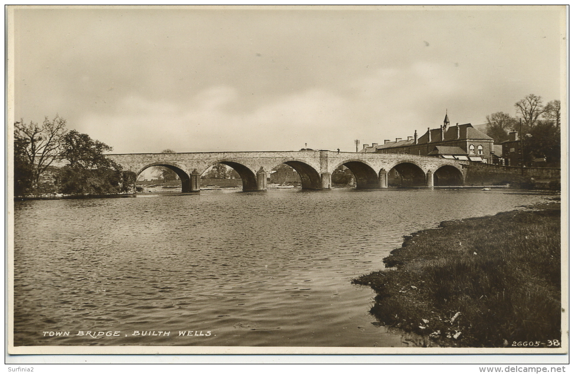 RADNORSHIRE -  BUILTH WELLS - TOWN BRIDGE RP   Pow17 - Radnorshire