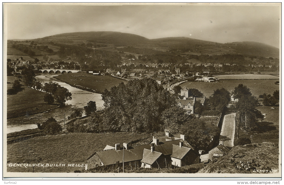 RADNORSHIRE -  BUILTH WELLS -  GENERAL VIEW RP   Pow15 - Radnorshire