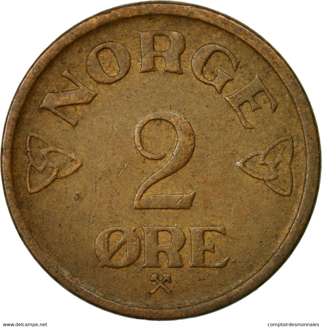 Monnaie, Norvège, Haakon VII, 2 Öre, 1957, TTB, Bronze, KM:399 - Norvège