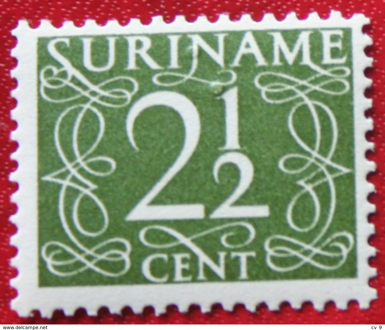2 1/2 Ct Cijfer Krimpen  NVPH 252  1948-1951 MH / Ongebruikt  SURINAME / SURINAM - Surinam ... - 1975