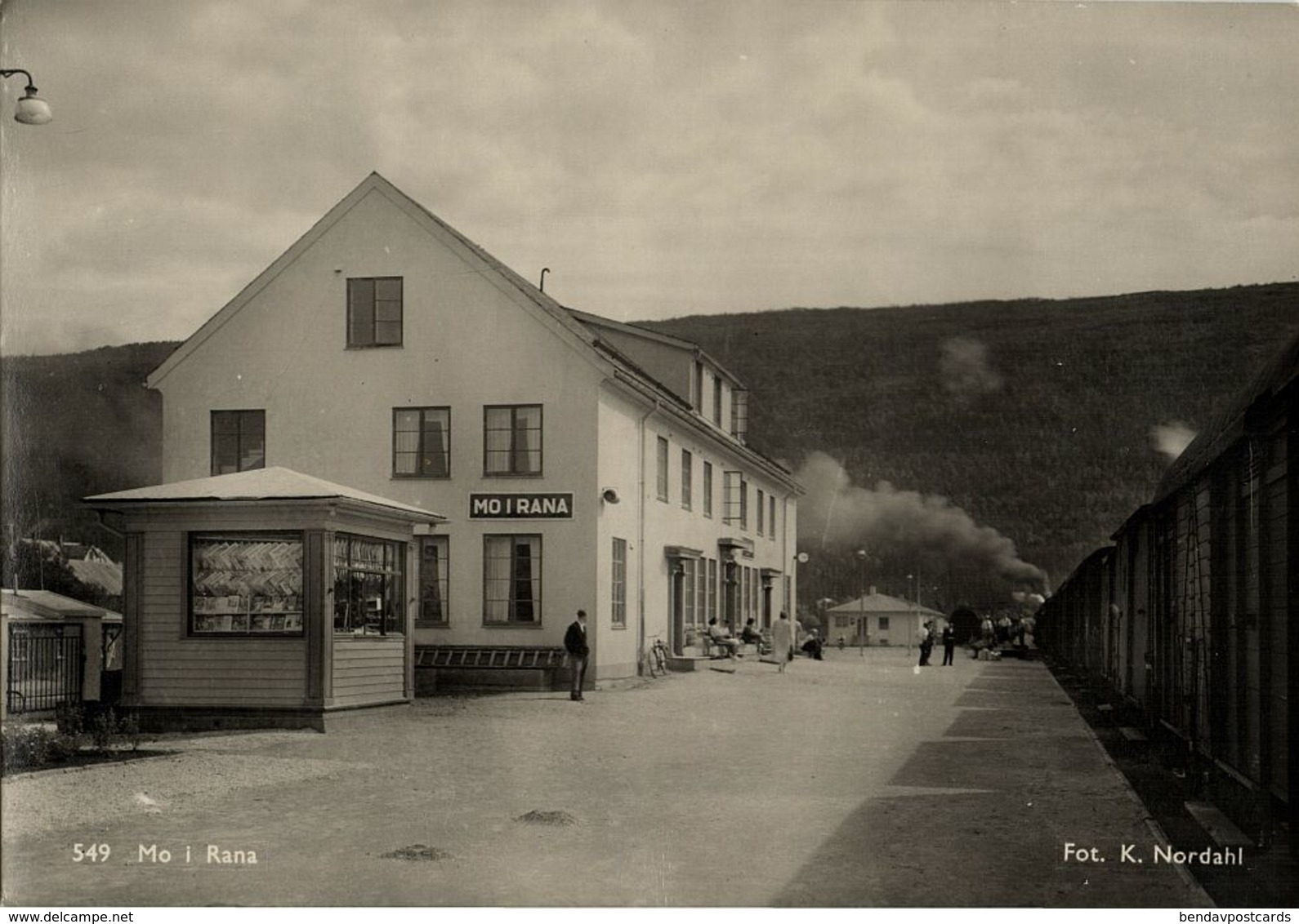 Norway Norge, MO I RANA, Nordland, Railway Station (1950s) RPPC Postcard - Norway