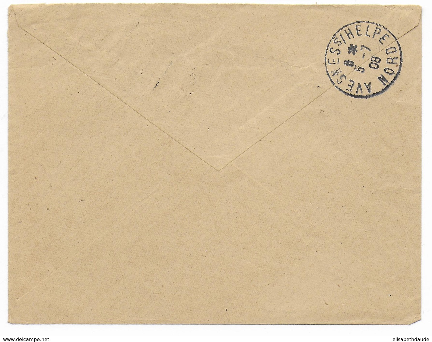 1908 - GENDARMERIE - ENVELOPPE De LE QUESNOY (NORD) => AVESNES - Cachets Militaires A Partir De 1900 (hors Guerres)