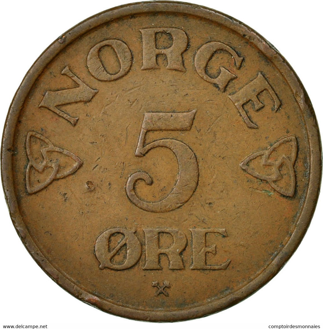 Monnaie, Norvège, Haakon VII, 5 Öre, 1957, TTB, Bronze, KM:400 - Norvège