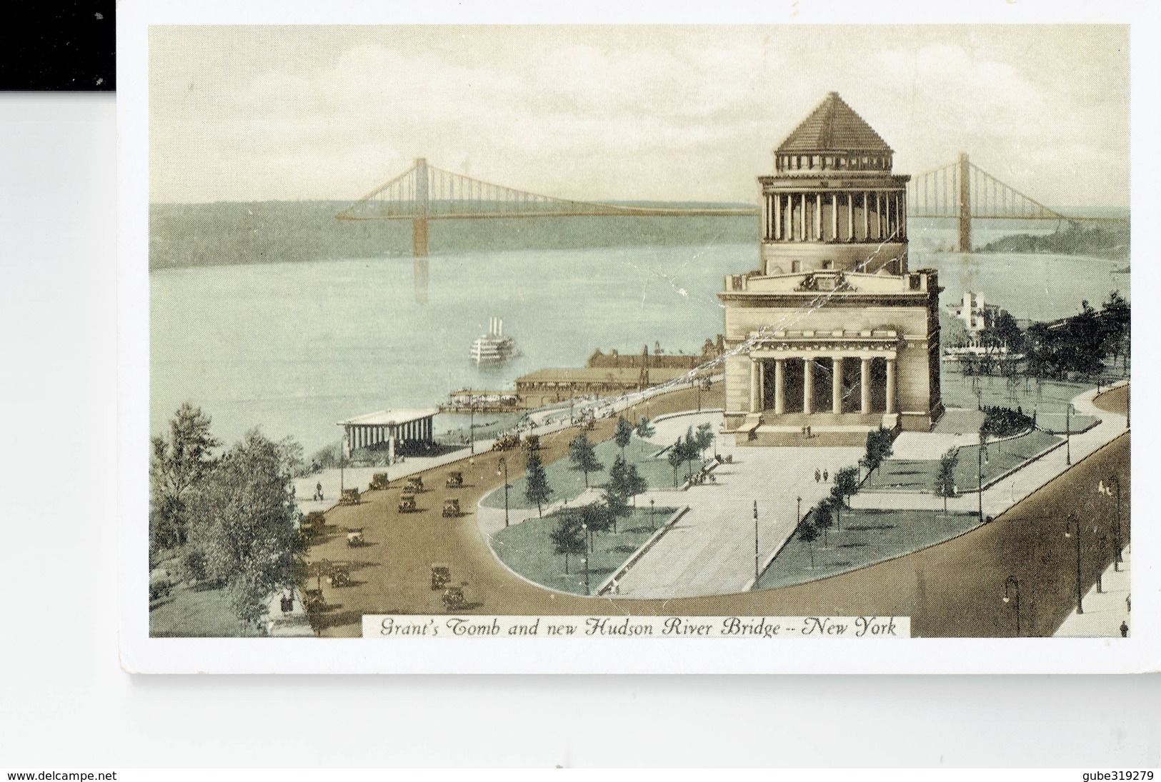 UNITED STATES  - VINTAGE  POSTCARD- N.YORK . GRANT'S TOMB AND NEW HUDSON RIVER BRIDGE - NOT SHINING -NEWPOST 7257 - Hudson River