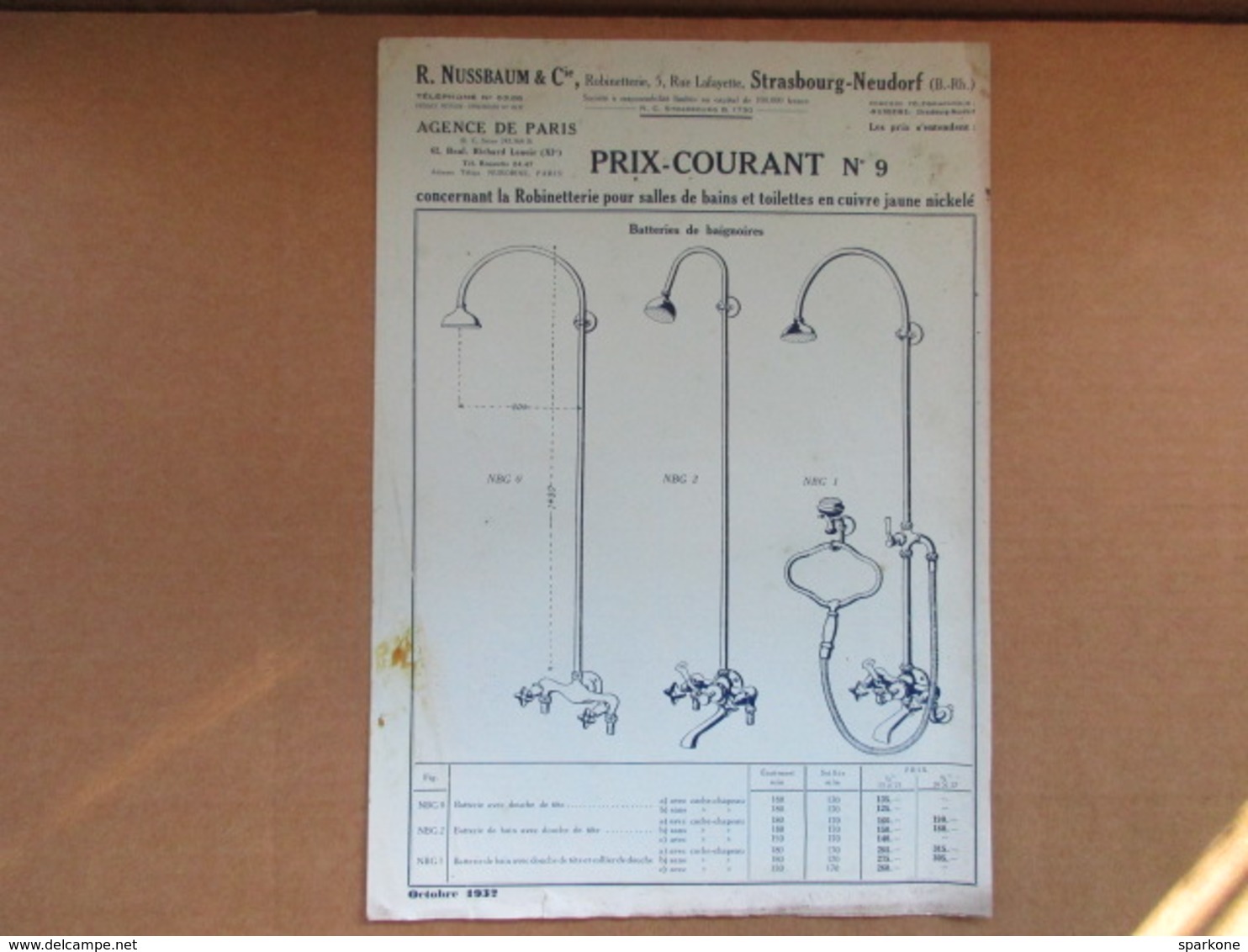 R. Nussbaum & Cie, Robinetterie Pour Salle De Bain... Catalogue / Prix Courant N°9 / Publicité - Other Plans