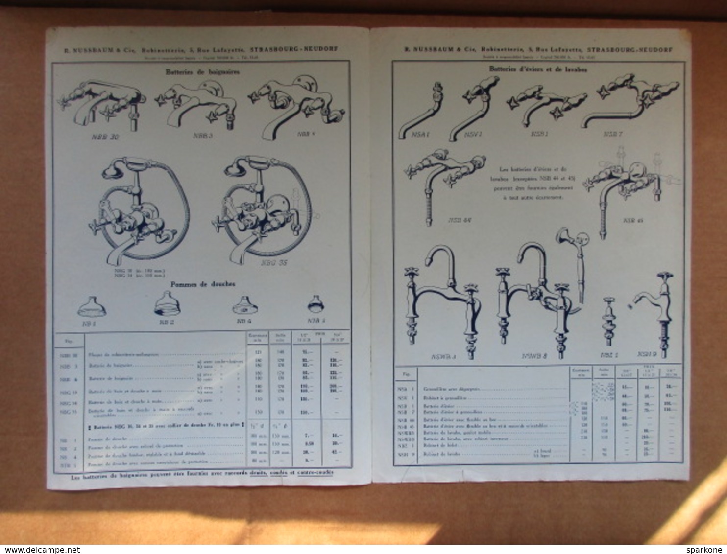 R. Nussbaum & Cie, Robinetterie Pour Salle De Bain... Catalogue / Prix Courant N°9 / Publicité - Other Plans