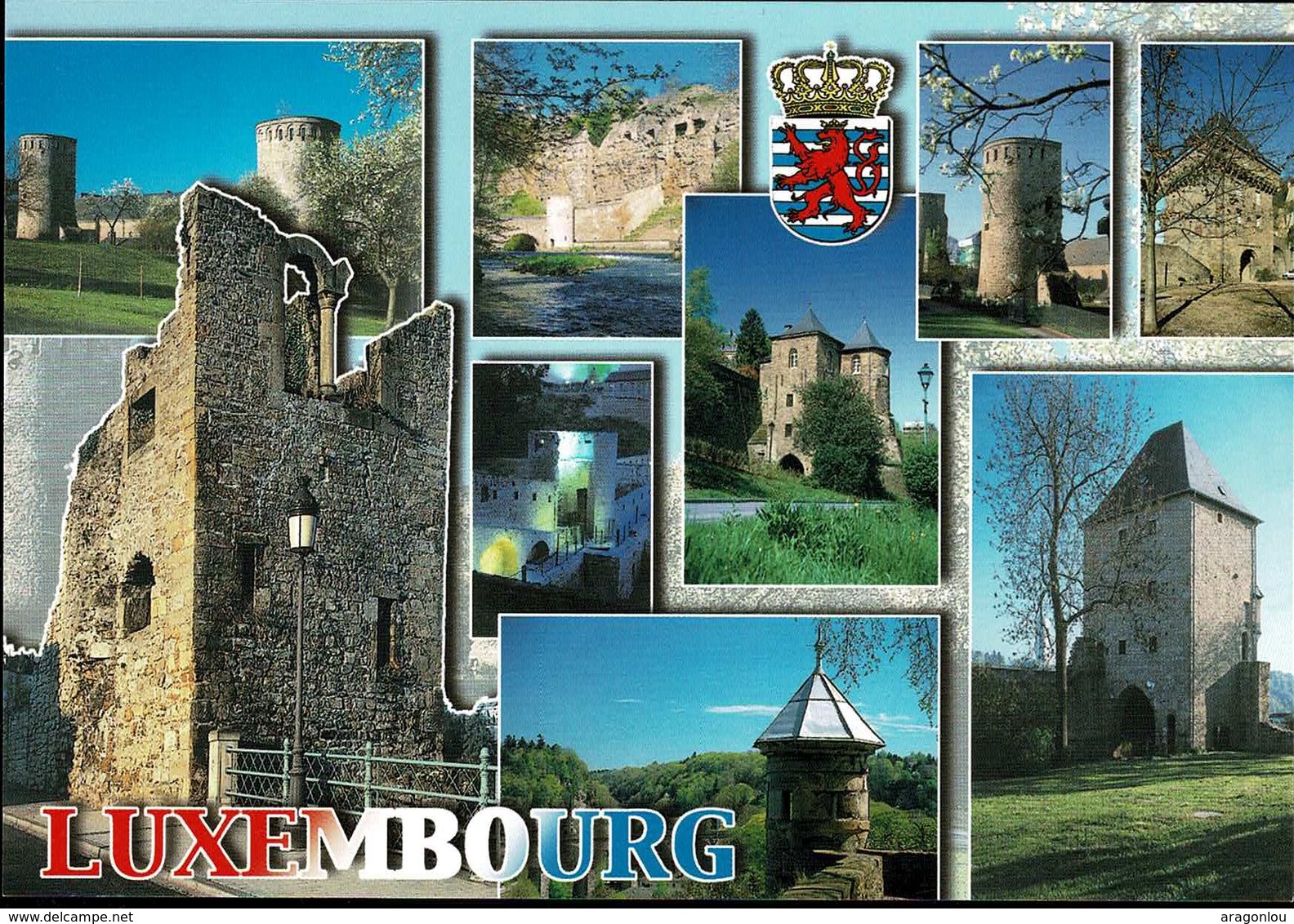 Luxembourg - Ville, Multi-vues Ancienne Forteresse , Carte Moderne (147x103 Mm.) - Otros & Sin Clasificación