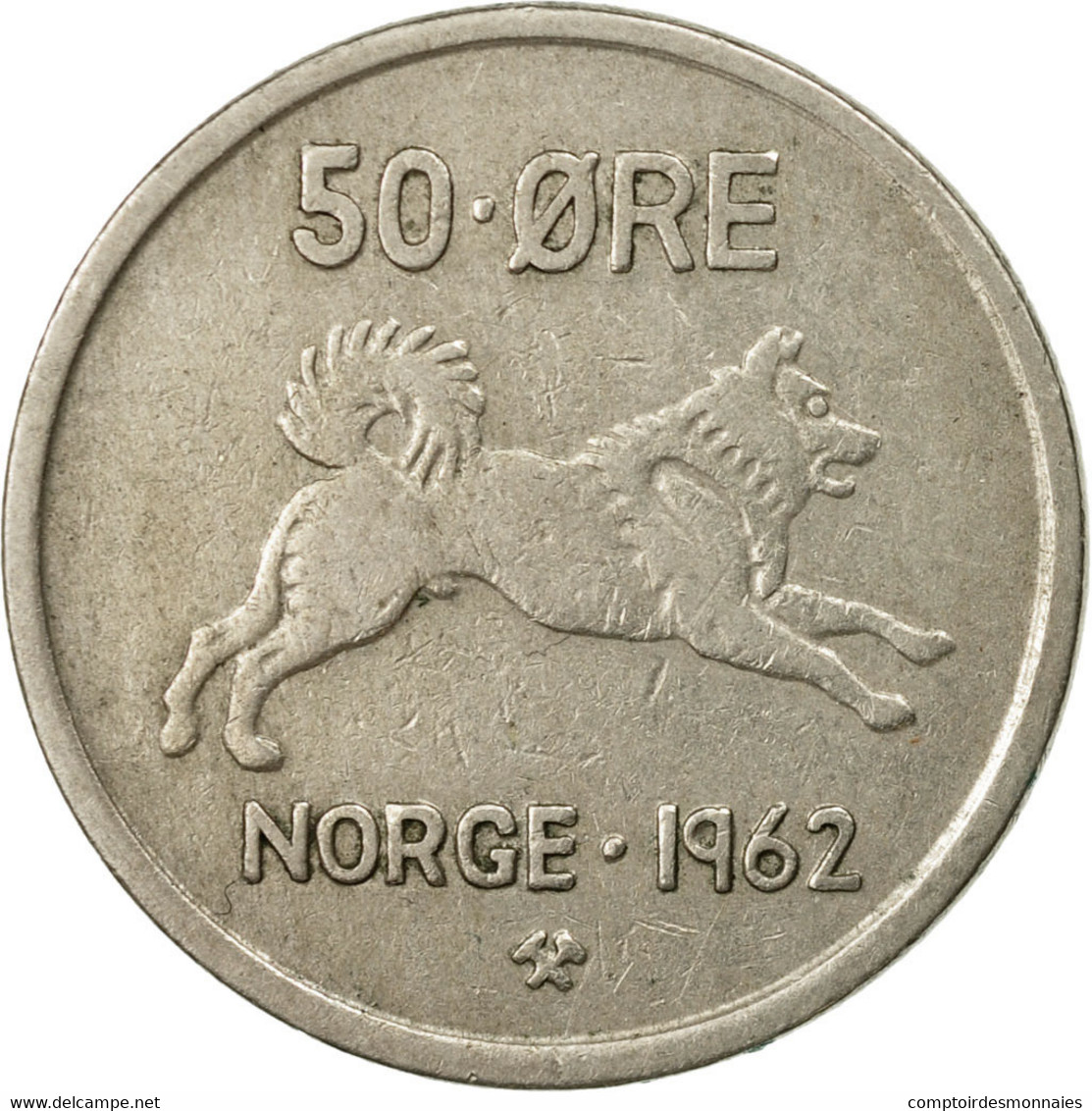 Monnaie, Norvège, Olav V, 50 Öre, 1962, TTB, Copper-nickel, KM:408 - Norvège