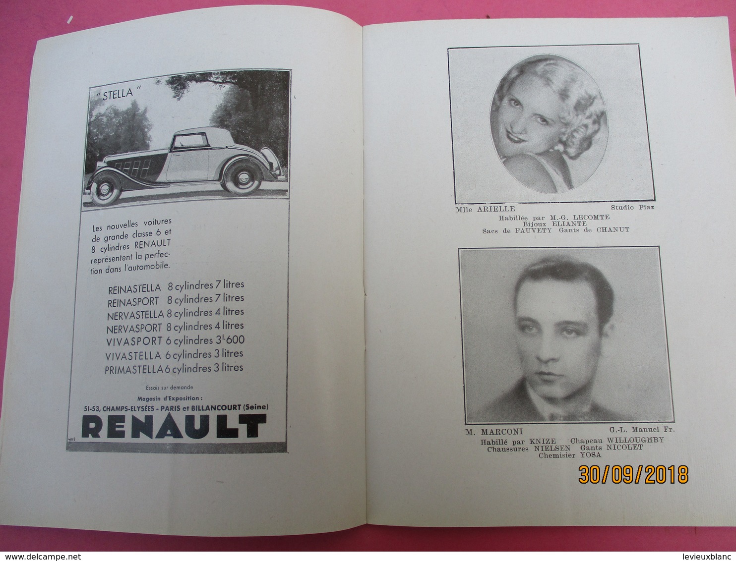 Théatre De PARIS/Volterra/Tovaritch/Jacques DEVAL/Elvire Popesco/Mirval/Renault/Delage/Chenard/Saison 1933-1934  PROG195 - Programma's