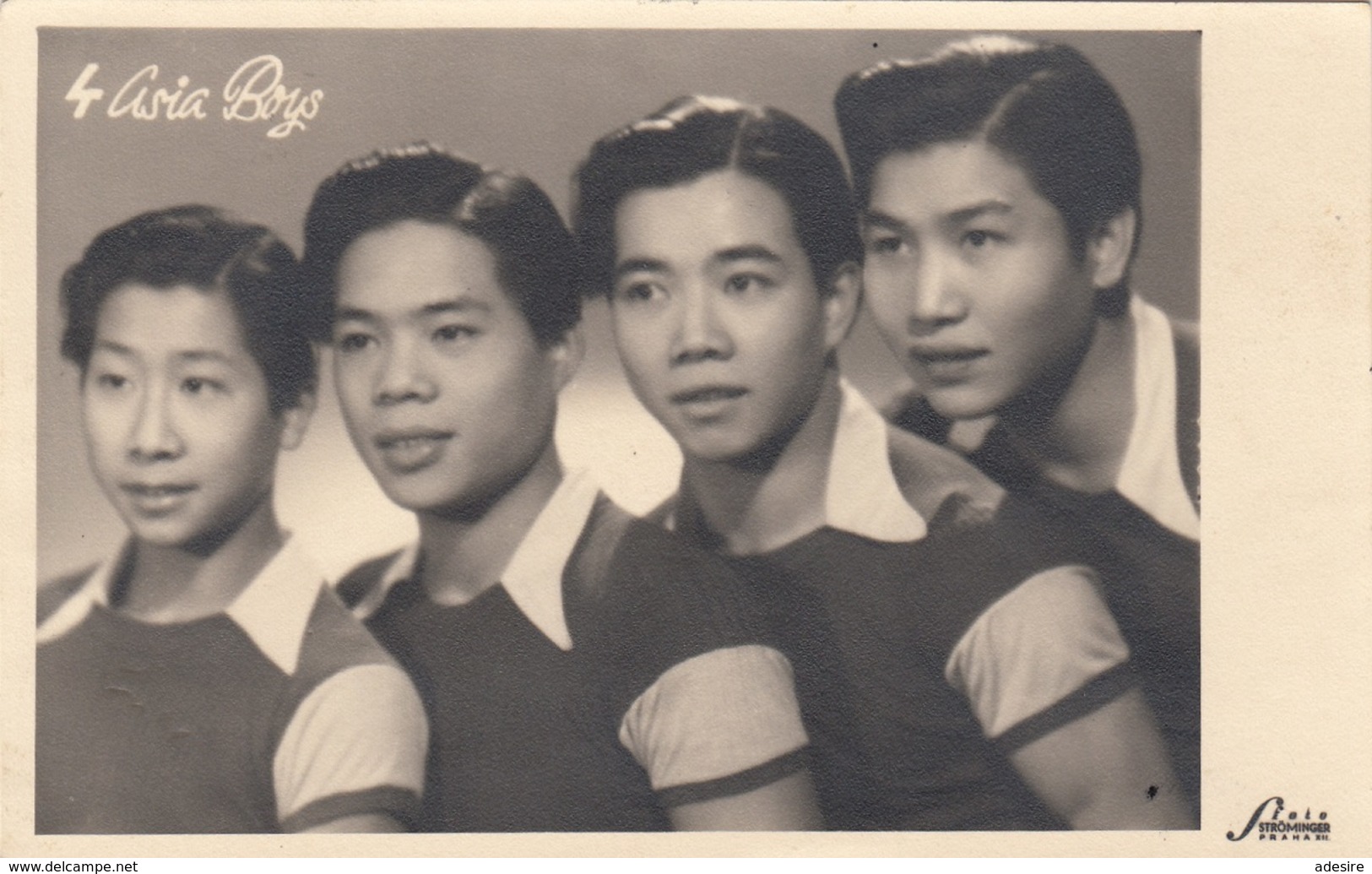 4 ASIA BOYS - Orig.Fotokarte Mit Widmung 1946 - Schauspieler