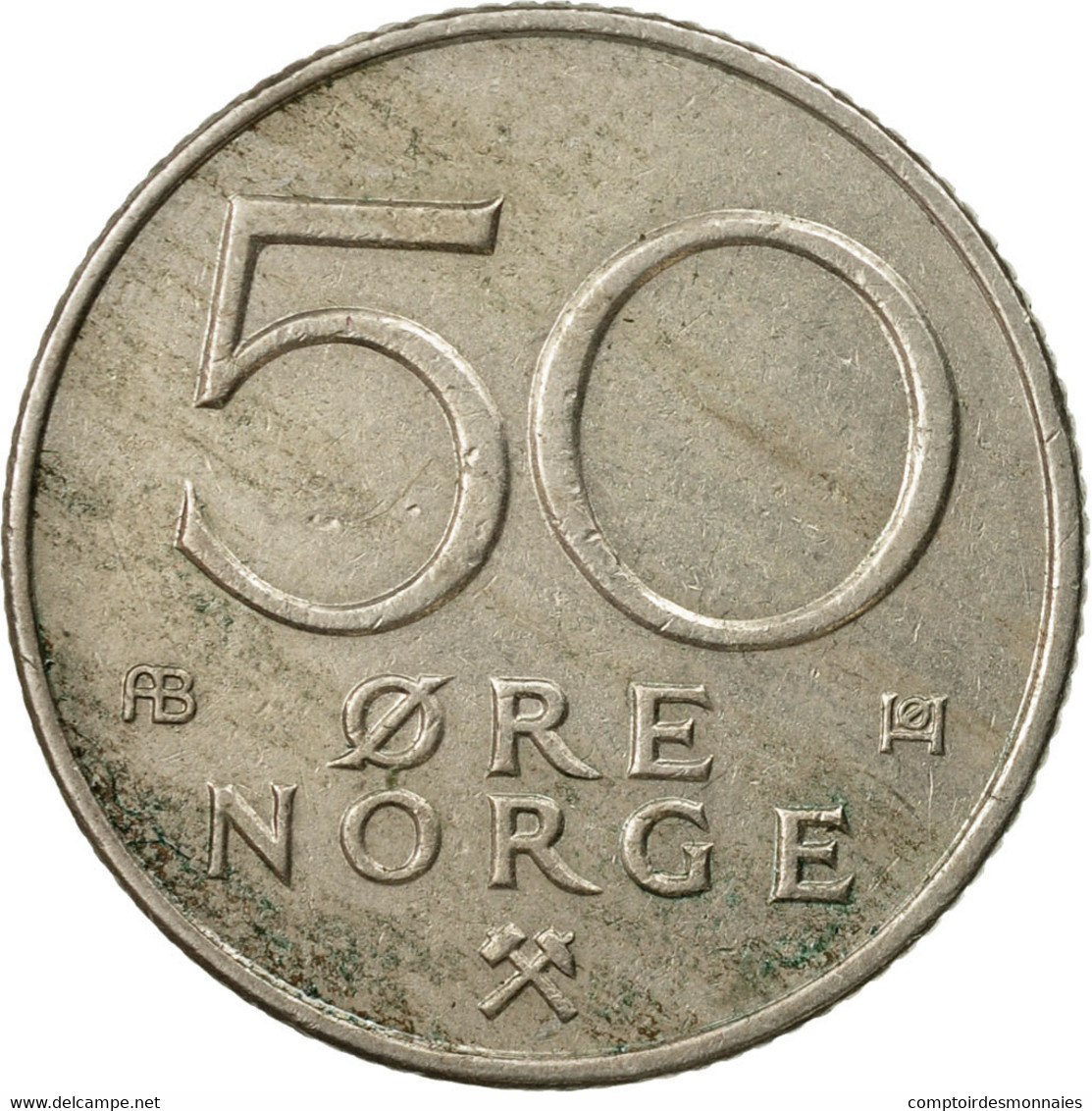 Monnaie, Norvège, Olav V, 50 Öre, 1974, TTB, Copper-nickel, KM:418 - Norvège
