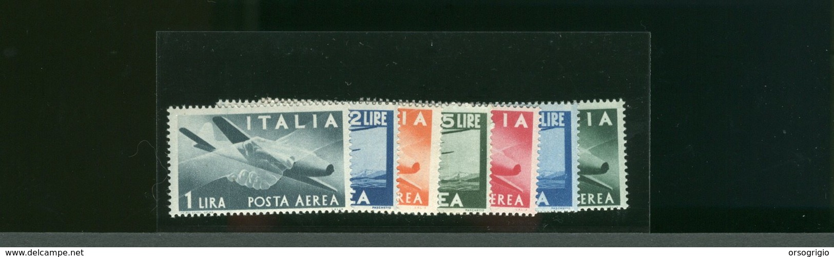 ITALIA REGNO -  1945 - POSTA AEREA  - DEMOCRATICA AEREO IN VOLO - Posta Aerea