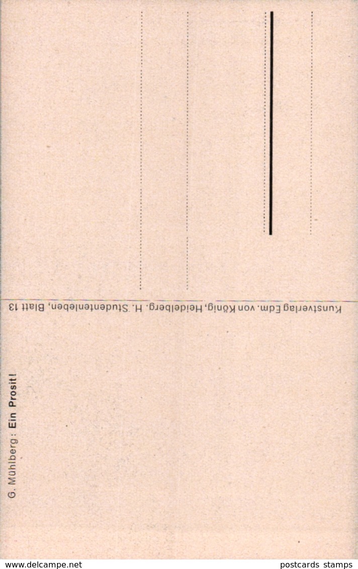 Studentika, Studenten, Sign. Mühlberg Um 1910/20 - Schulen