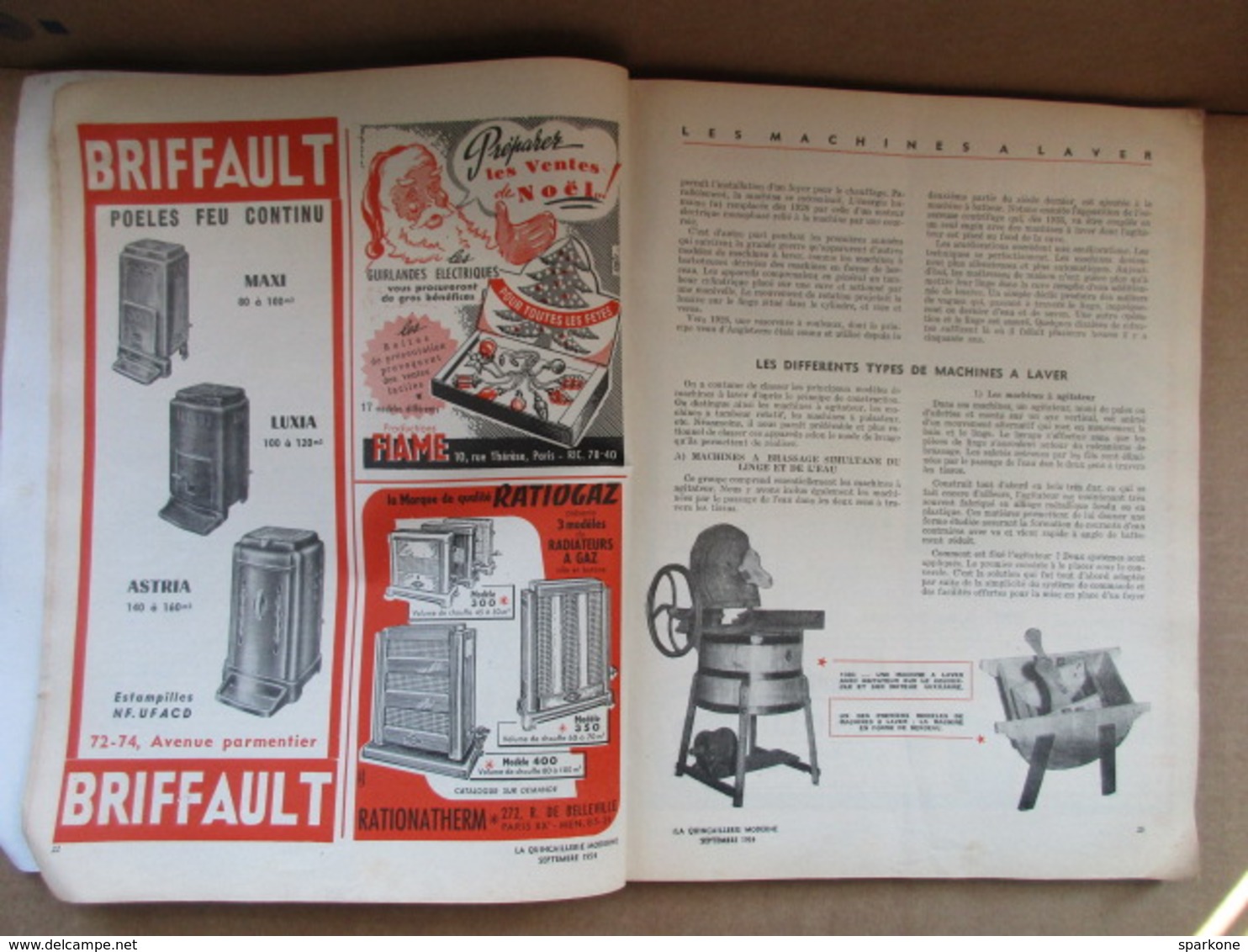 La Quincaillerie Moderne / Fers Et Métaux / N° 105 Septembre 1954 / Publicité - Matériel Et Accessoires