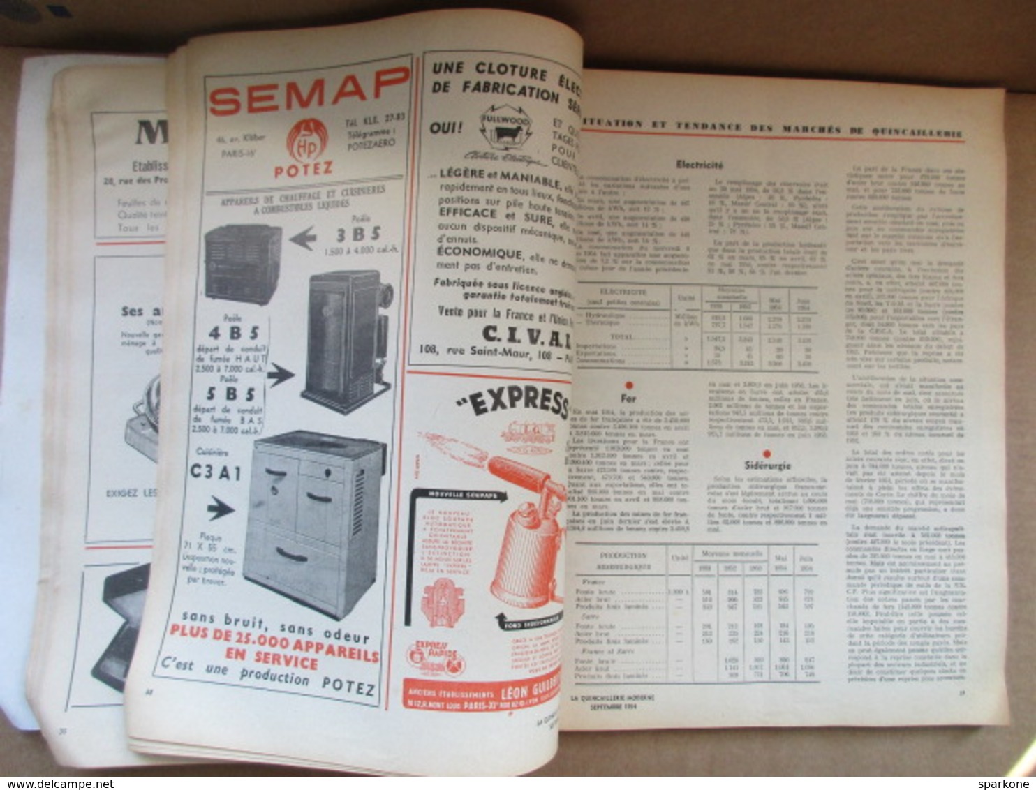 La Quincaillerie Moderne / Fers Et Métaux / N° 105 Septembre 1954 / Publicité - Matériel Et Accessoires