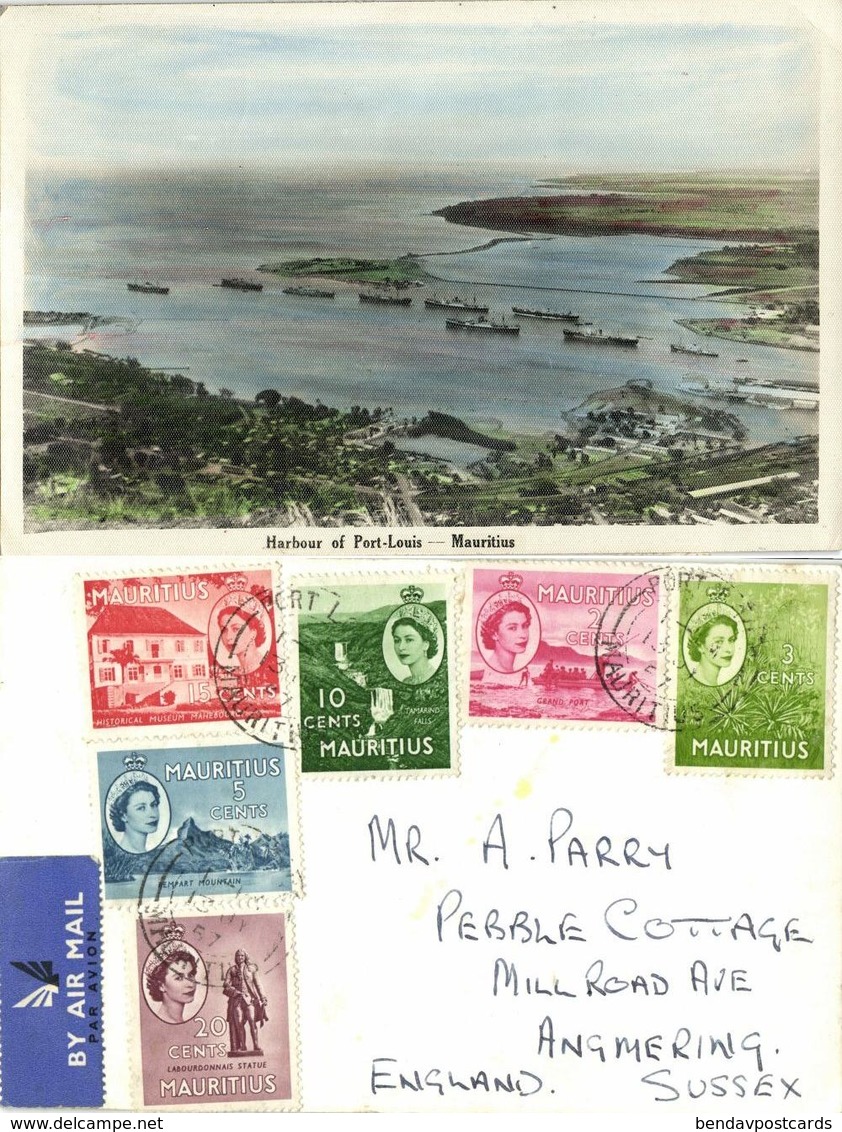 Mauritius, PORT-LOUIS, Harbour Scene (1957) RPPC Postcard - Mauritius