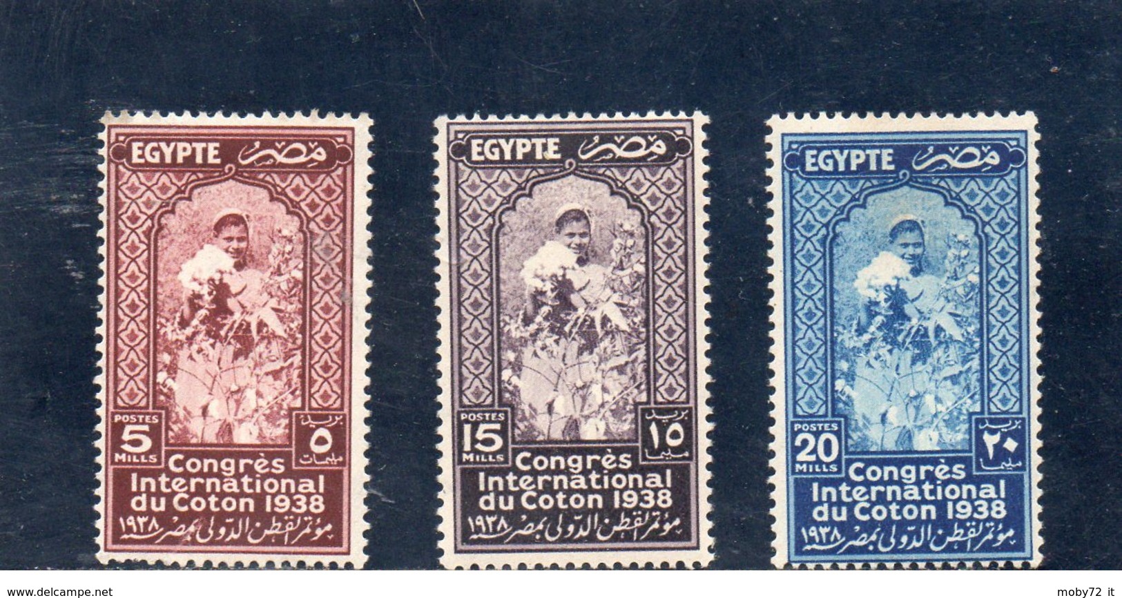 Egitto - 1938 - Nuovo/new MH - Cotone - Mi N. 241/43 - Unused Stamps