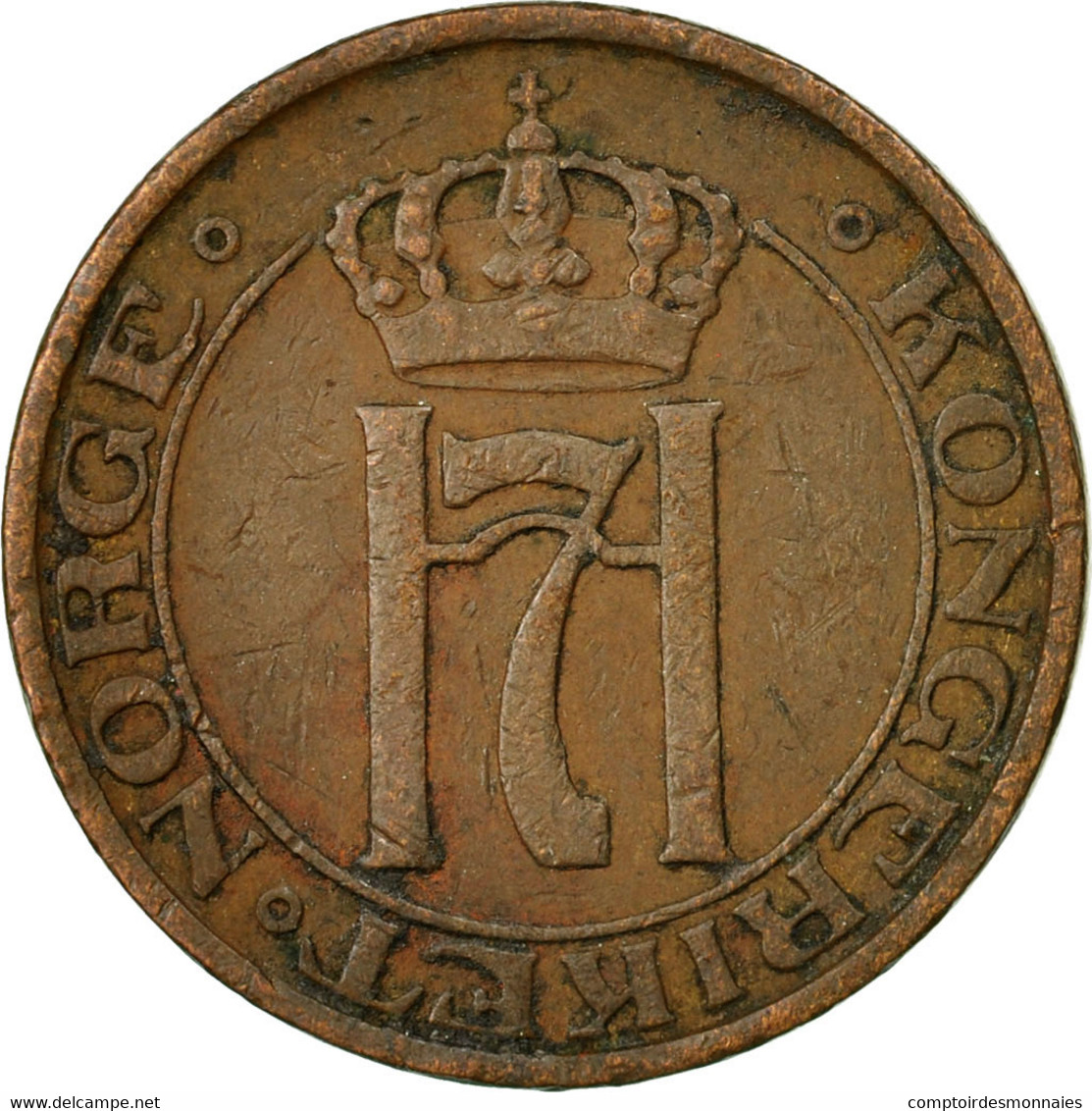 Monnaie, Norvège, Haakon VII, 2 Öre, 1937, TTB, Bronze, KM:371 - Norvège