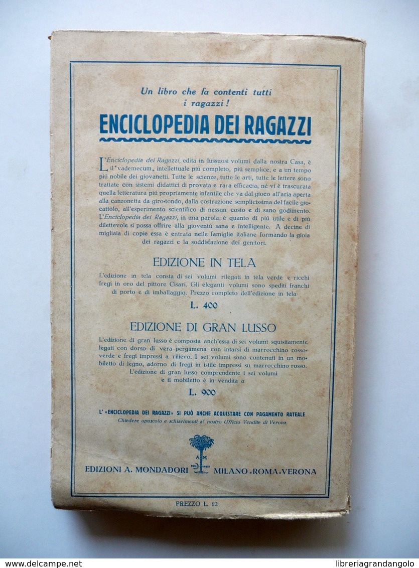 Emilio Salgari I Pescatori Di Balene Mondadori Milano 1930 Illustrazioni Rovere - Unclassified