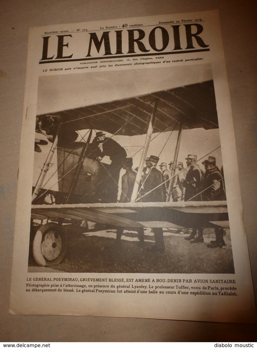 1919 LE MIROIR:Nos Chasseurs à Essweiler;Berlin;Bruges;Cologne;Désastre Au BEMBRIDGE LEDGE;Chasse Des Sous-marins;etc - French