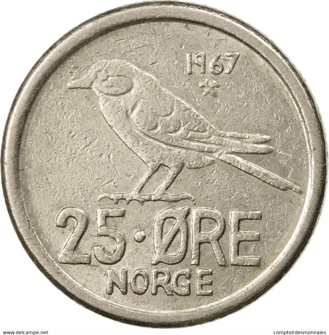 Monnaie, Norvège, Olav V, 25 Öre, 1967, TTB, Copper-nickel, KM:407 - Norvège